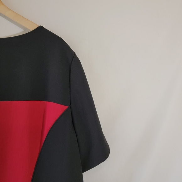 NEW TAHARI Women's Plus Size Sheath Dress Sz 22W Red Black Office Siren Career - Picture 7 of 11